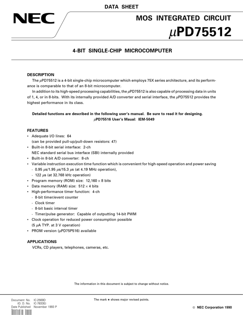 NEC mPD75512 datasheet