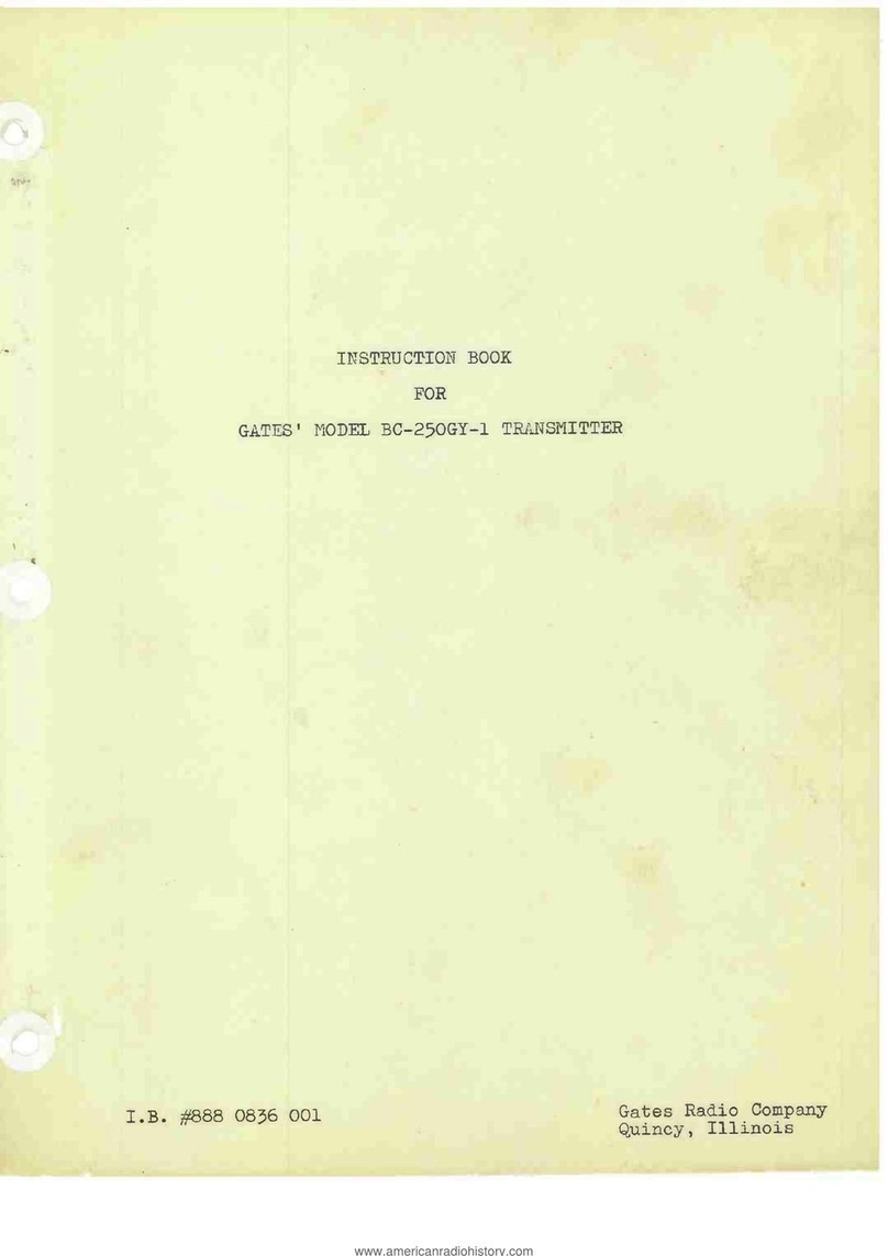 Gates Radio Company BC-250GY-1 Instruction book