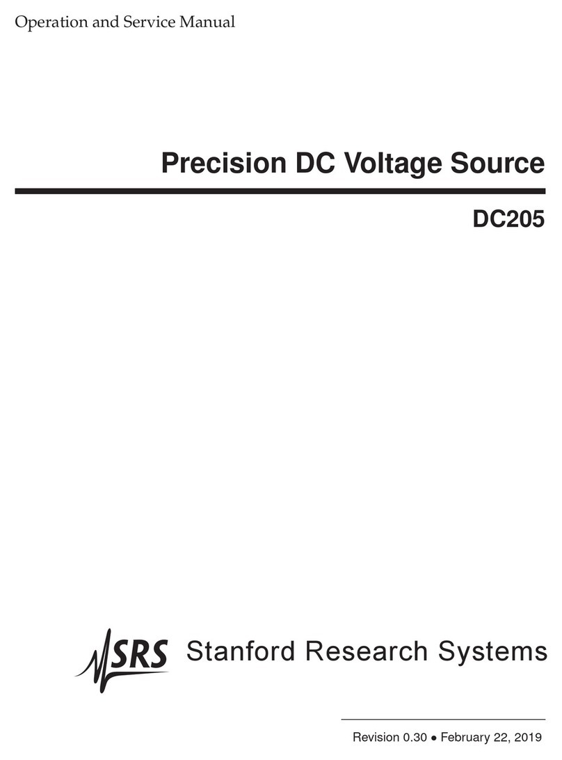 Stanford Research Systems DC205 Operation and service manual
