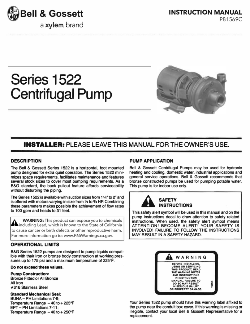 Xylem Bell & Gossett 1522 Series User manual