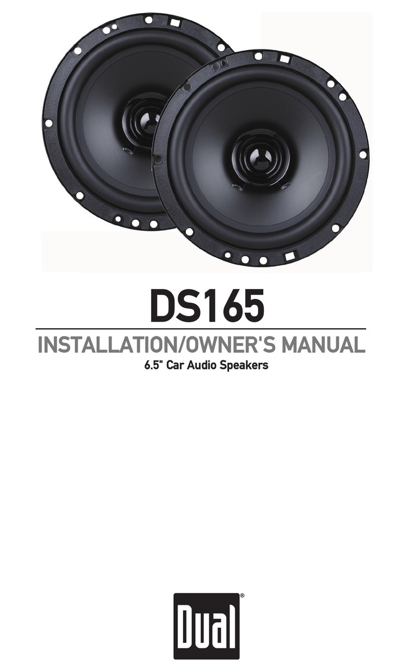 Dual DS165 Installation & owner's manual