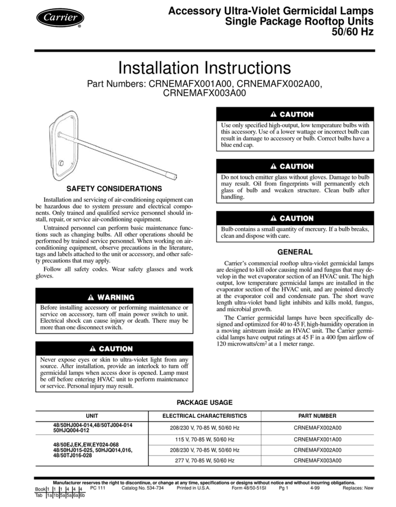 Carrier CRNEMAFX001A00 installation instructions