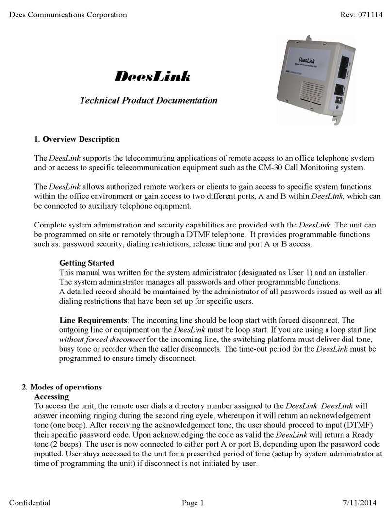 DeesLink 340 Technical Product Documentation