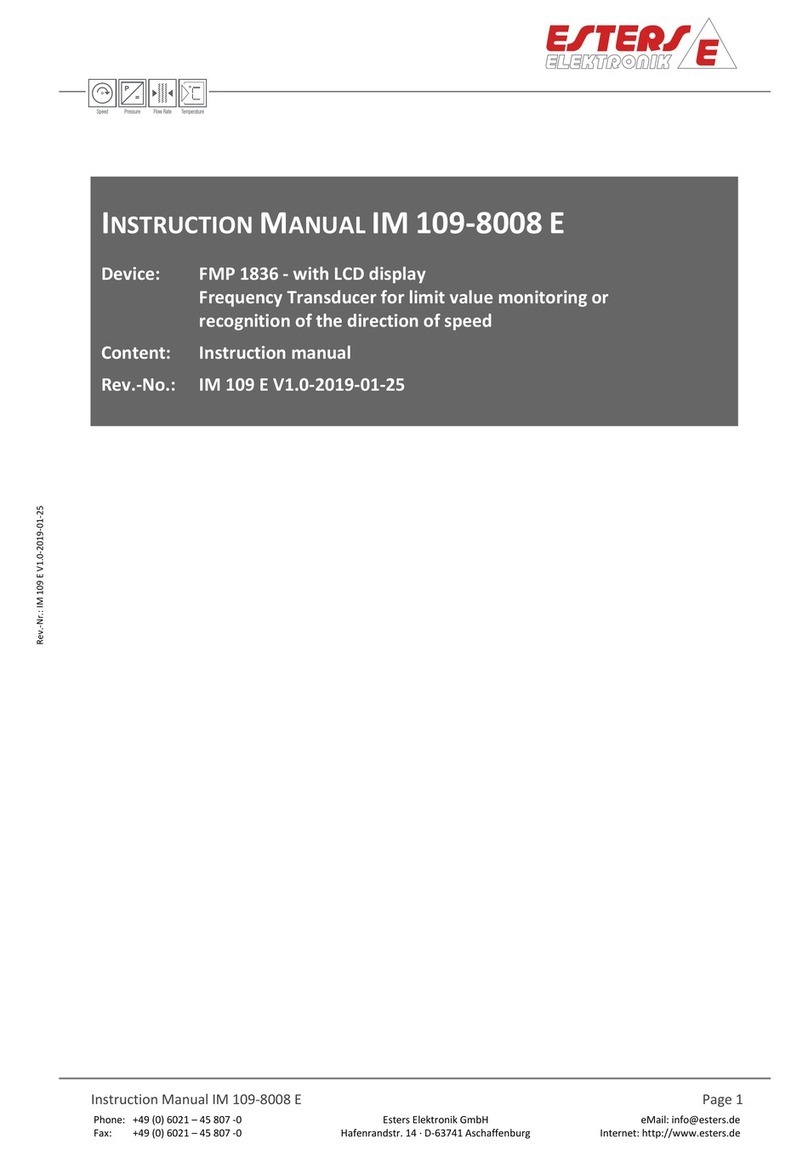 ESTERS ELEKTRONIK FMP 1836 instruction manual