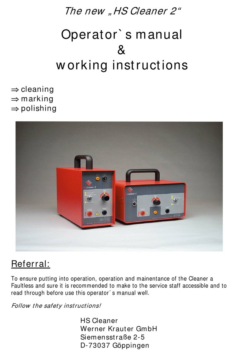 HS Cleaner 2 Operator's manual