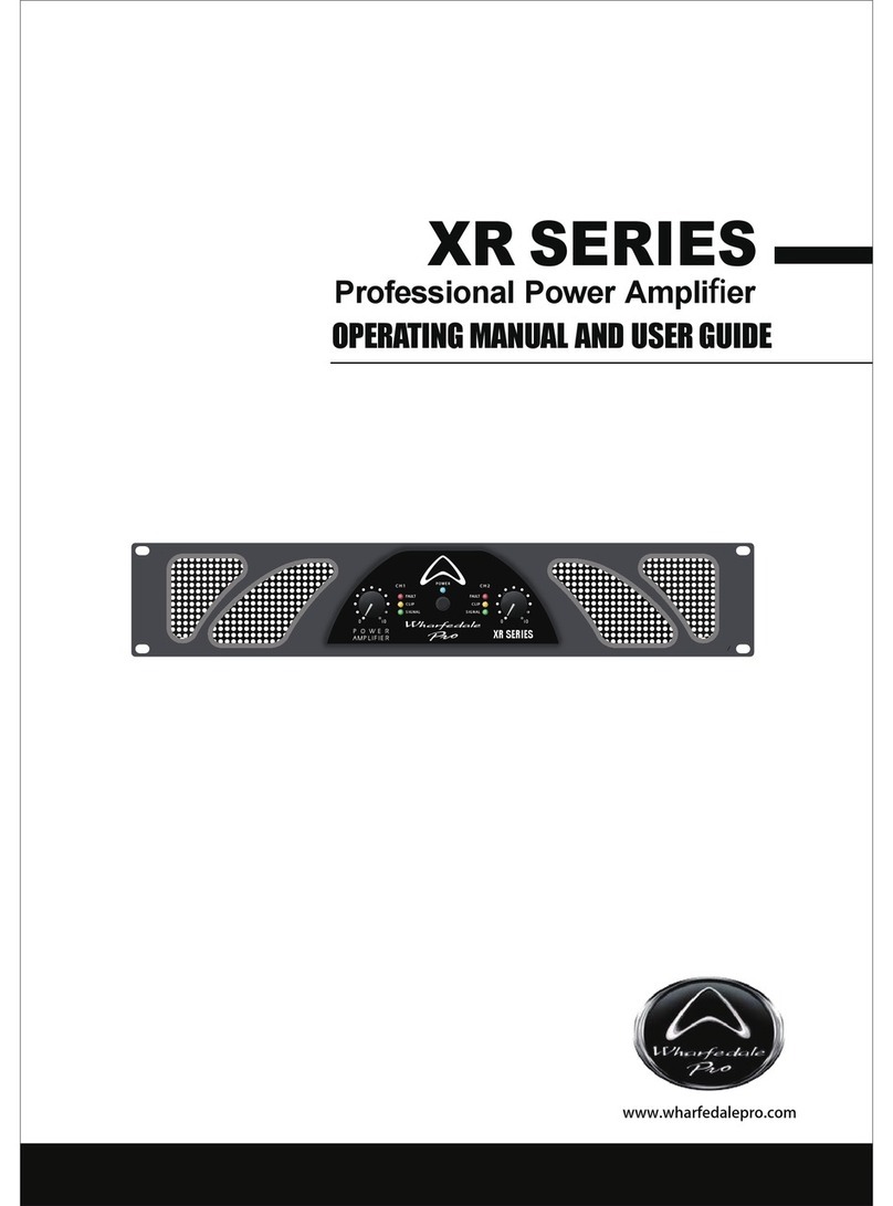 Wharfedale Pro XR SERIES Operating manual and user guide