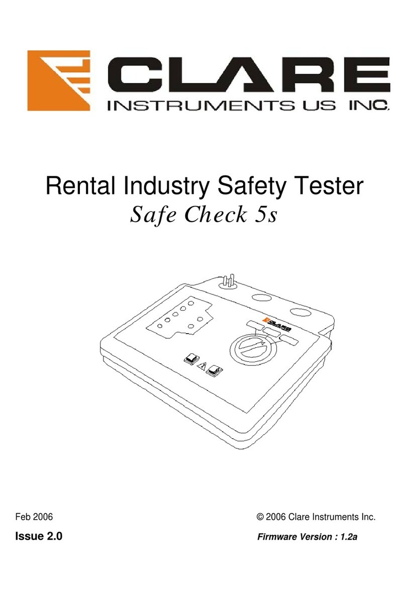 Clare Instruments Inc. Safe Check 5s manual
