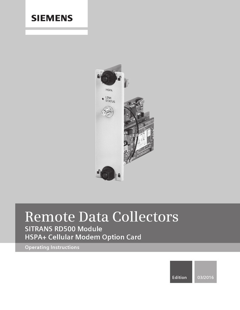 Siemens SITRANS RD500 User manual