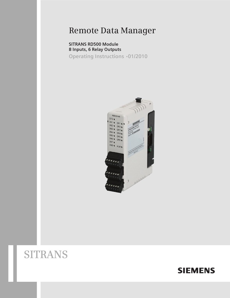 Siemens SITRANS RD500 operating instructions