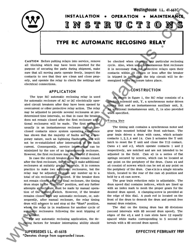 Westinghouse RC User manual