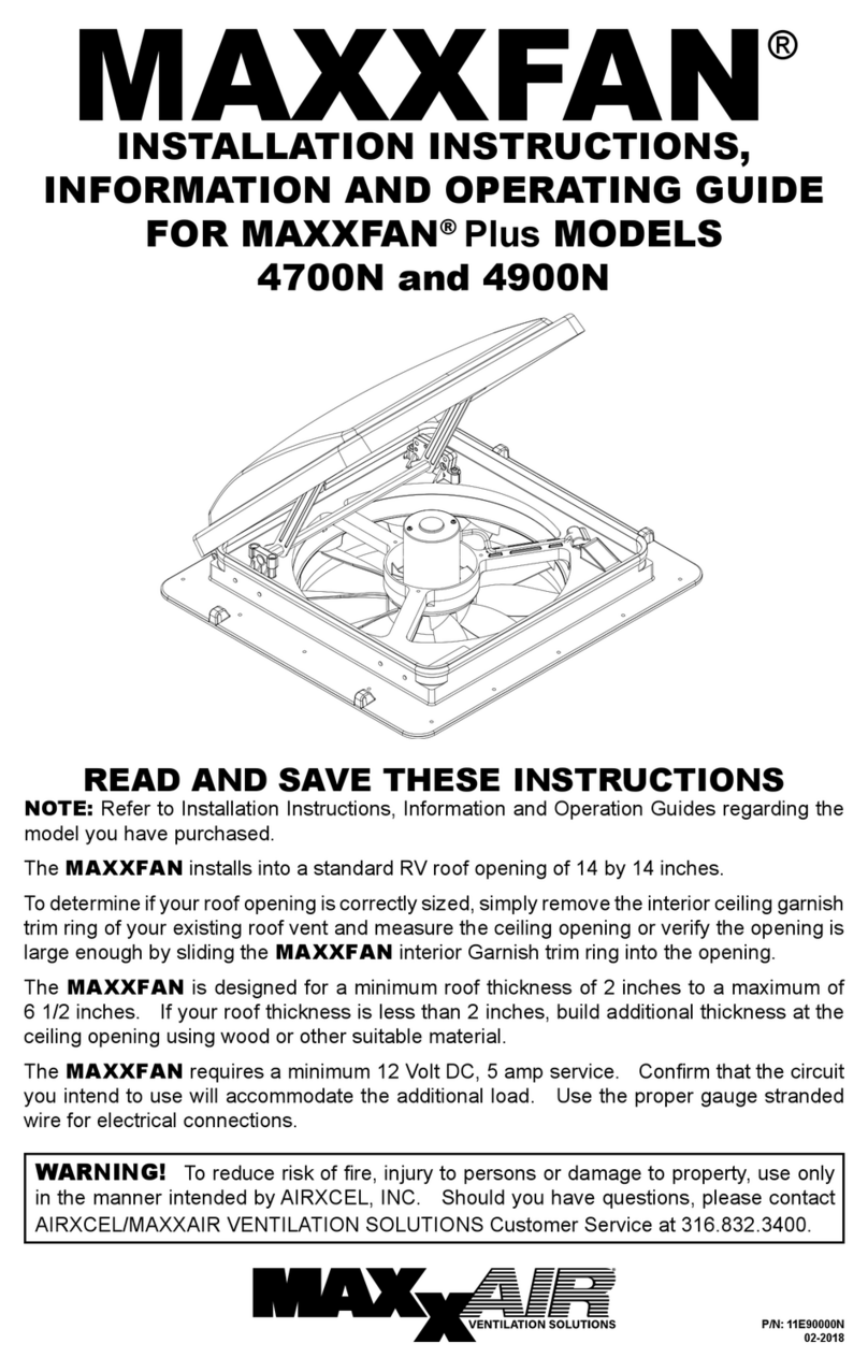 Maxxair MAXXFAN Plus 4700N User manual