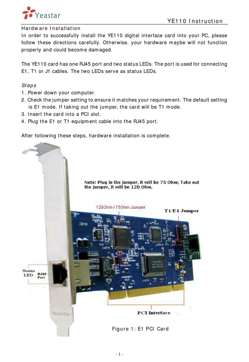 Yeastar Technology YE110 Instruction