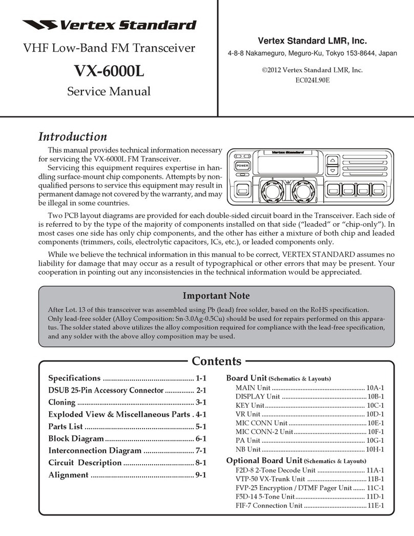 Vertex Standard VX-6000L Service manual Vertex Standard VX-6000L Service manual