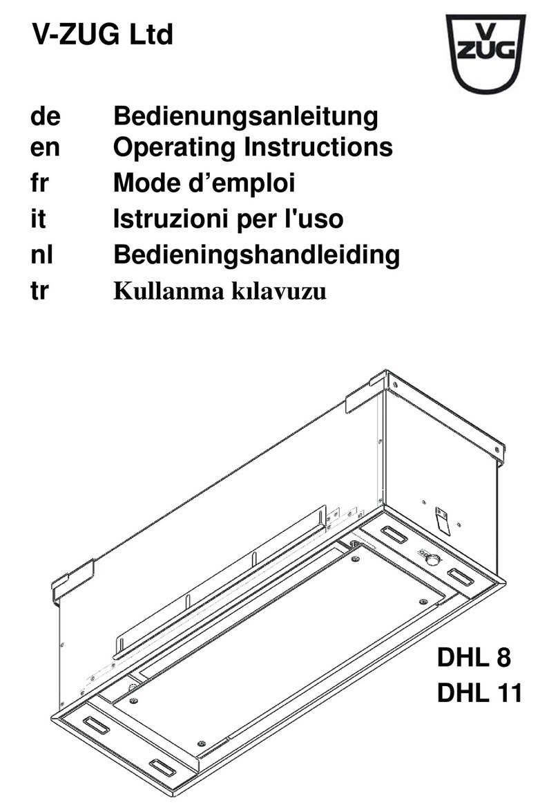 V-ZUG DHL 8 User manual