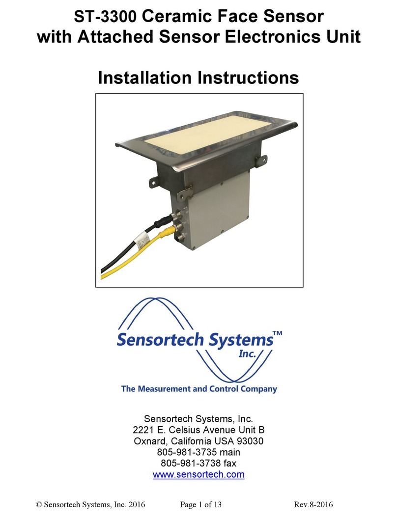 Sensortech Systems ST-3300 Series installation instructions Sensortech Systems ST-3300 Series installation instructions