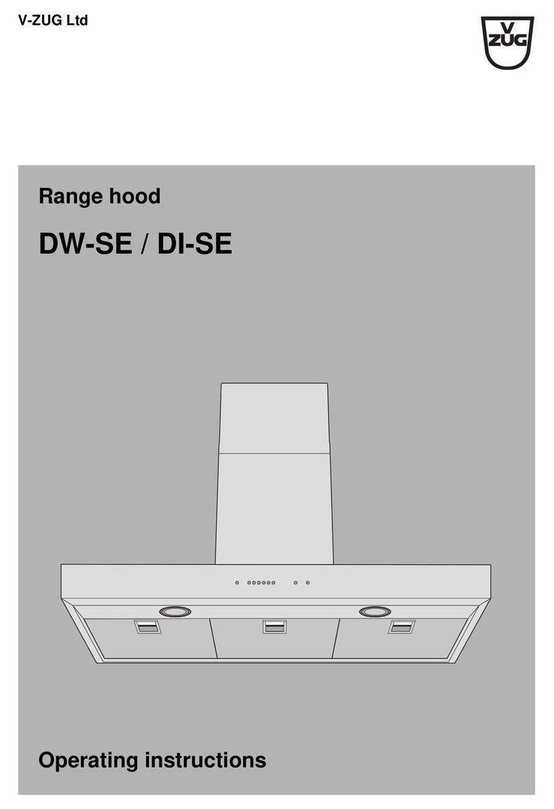V-ZUG DW-SE series User manual V-ZUG DW-SE series User manual
