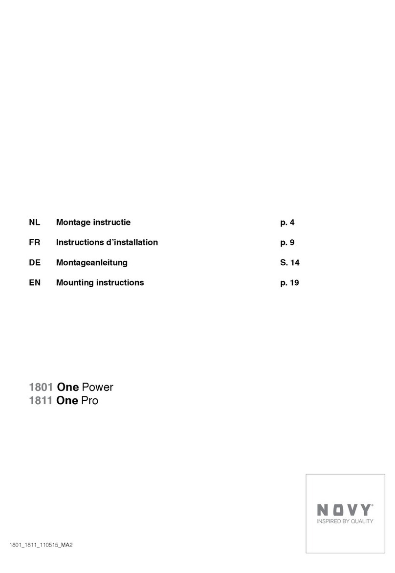 Novy ONE POWER Mounting instructions