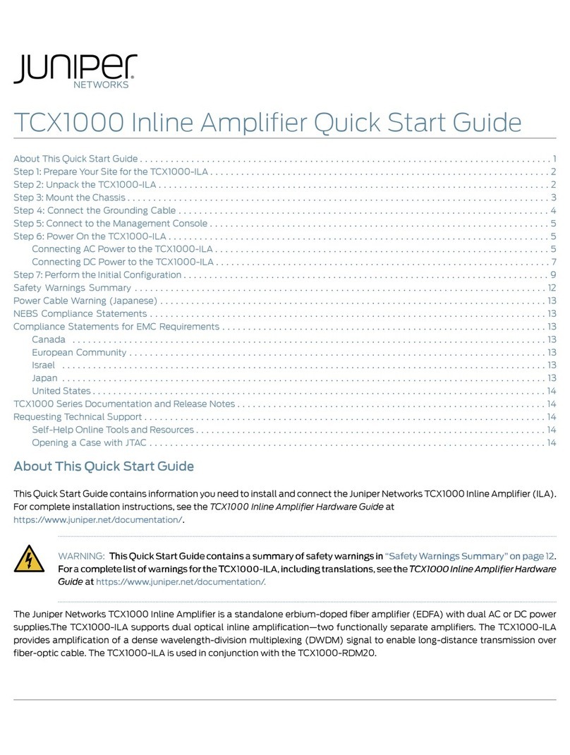 Juniper TCX1000 quick start guide