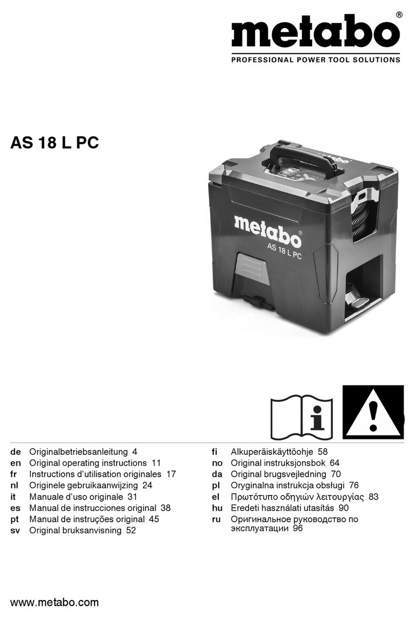 Metabo AS 18 L PC User manual