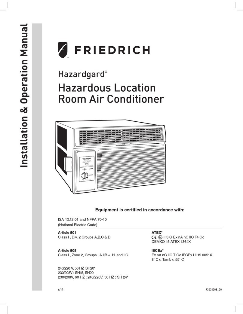 Friedrich SH15 User manual