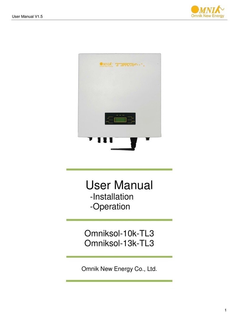 Omnik New Energy Co., Ltd. Omniksol-10k-TL3 user manual