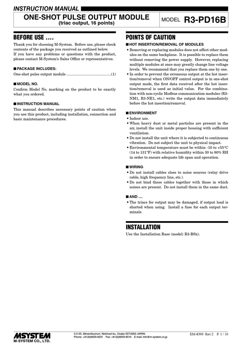 M-system R3-PD16B instruction manual