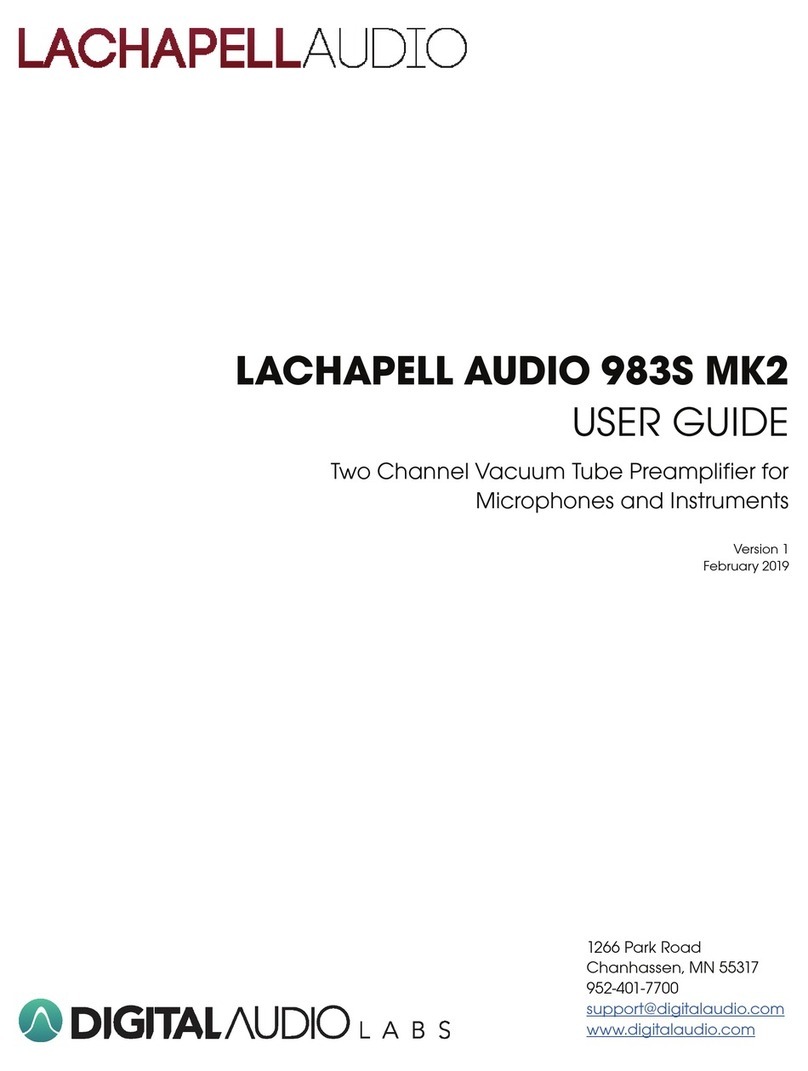 Digital Audio Labs LACHAPELL AUDIO 983S MK2 User manual