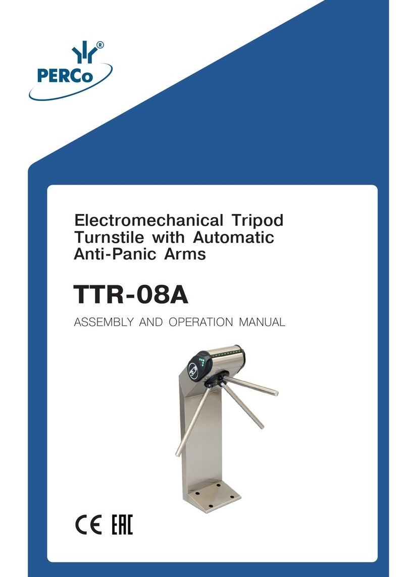PERCo TTR-08A Installation and operating instructions