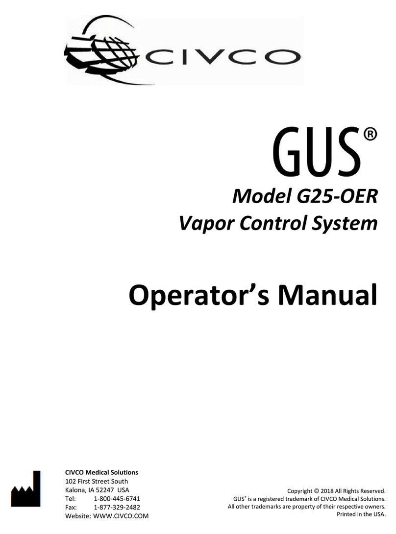 Civco GUS G25-OER Operator's manual