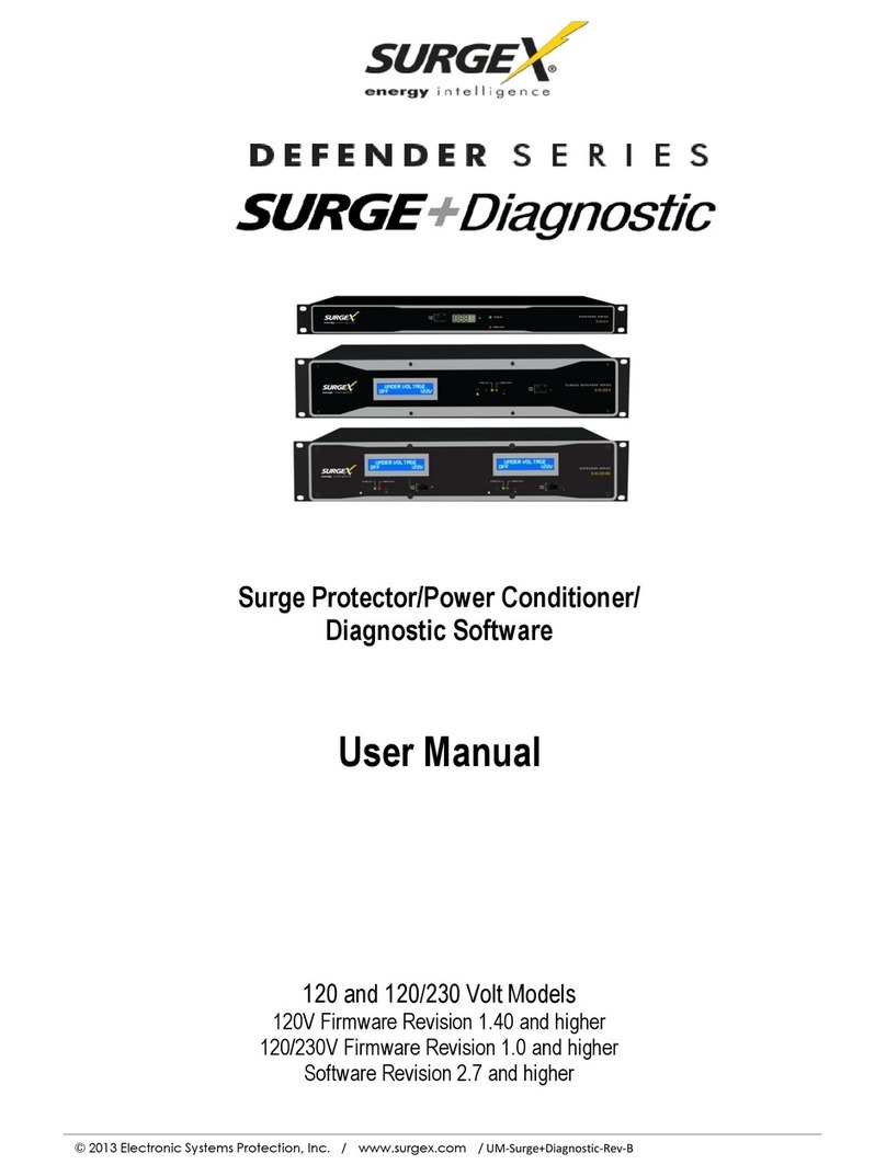 SurgeX Defender Series User manual
