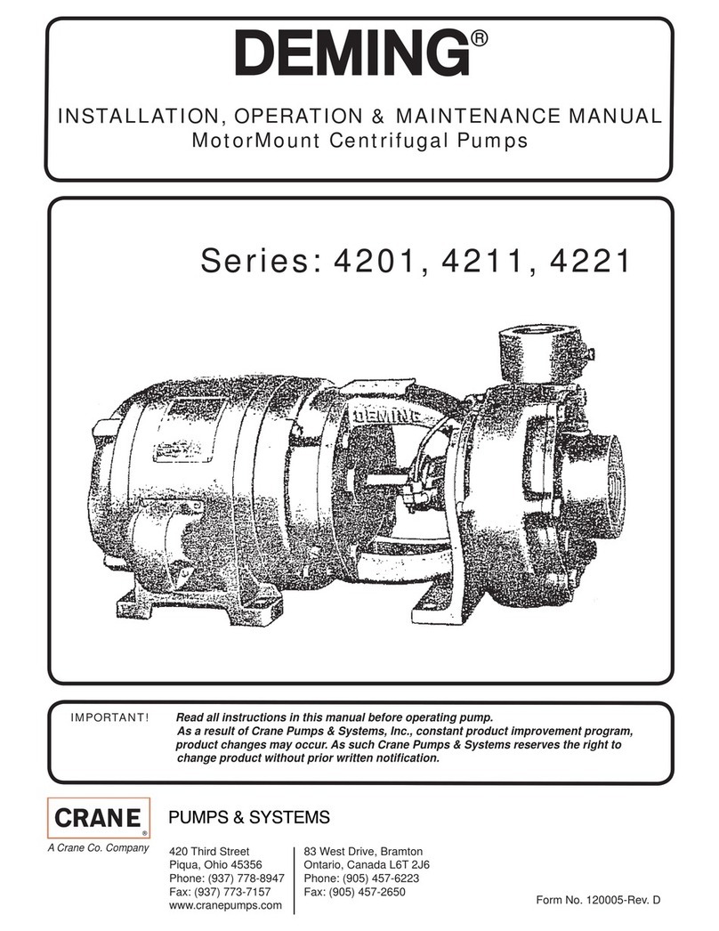 Crane DEMING 4201 Series Instruction manual