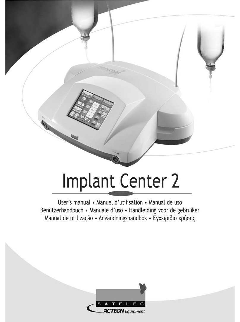 Satelec Implant Center 2 user manual Satelec Implant Center 2 user manual