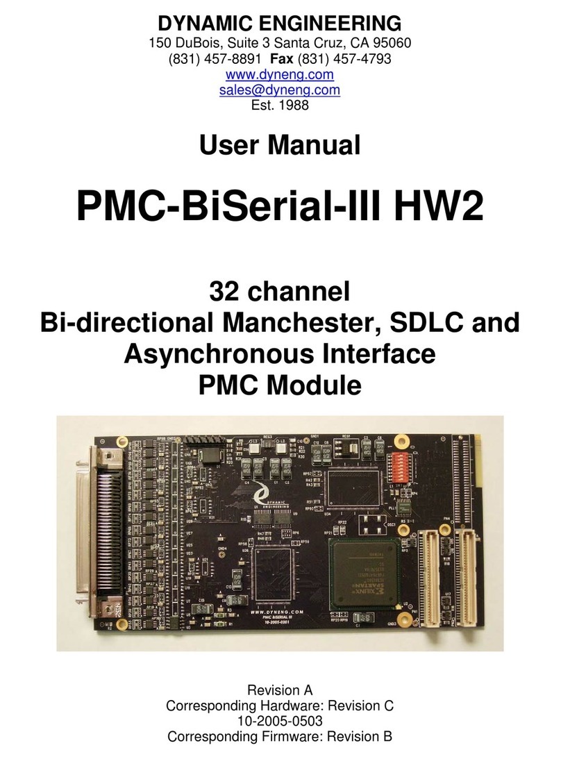 Dynamic Engineering PMC-BiSerial-III HW2 user manual Dynamic Engineering PMC-BiSerial-III HW2 user manual