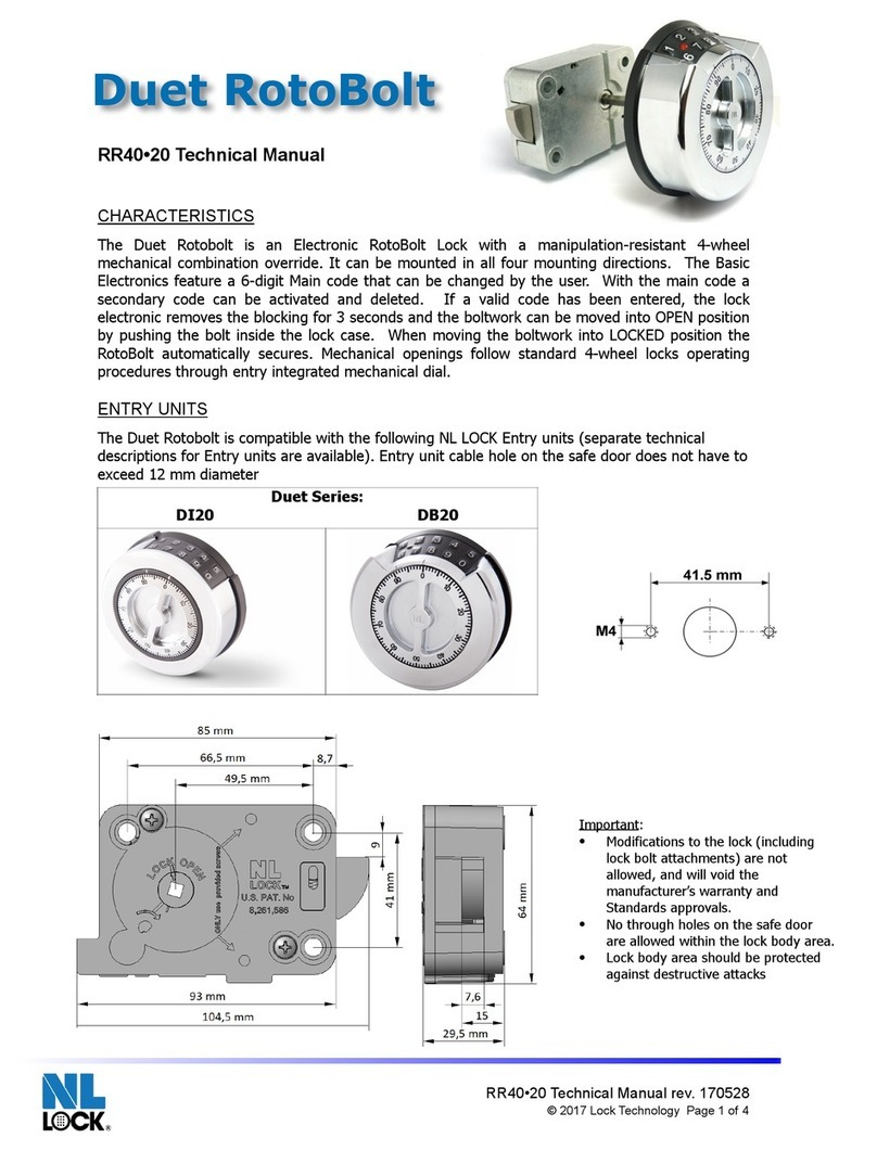 nl lock Duet RotoBolt RR40 Technical manual