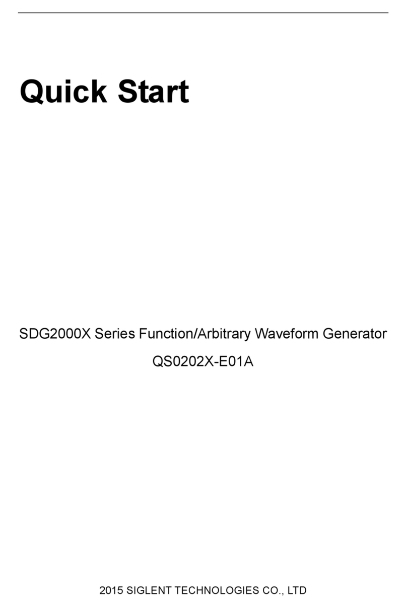 SIGLENT TECHNOLOGIES SDG2000X Series quick start