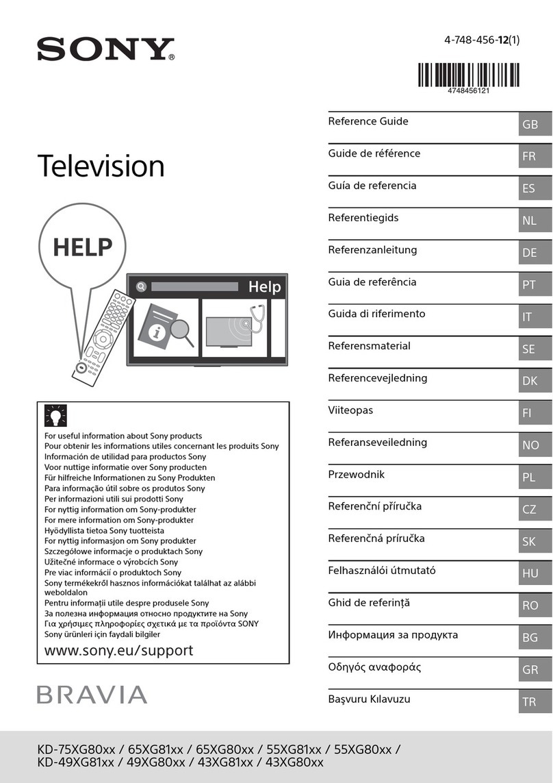 Sony Bravia KD-75XG80 series User manual
