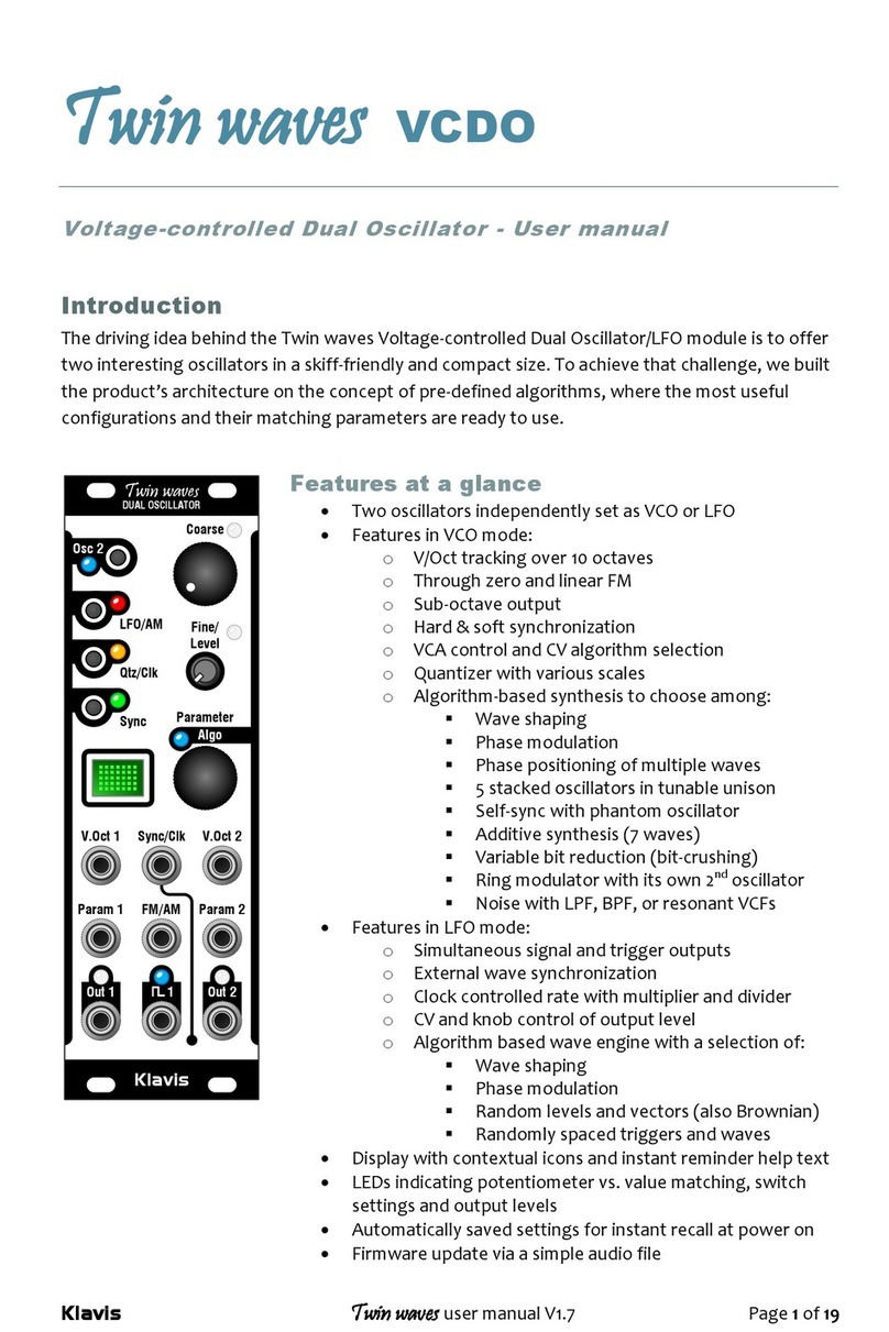 Klavis Twin waves user manual