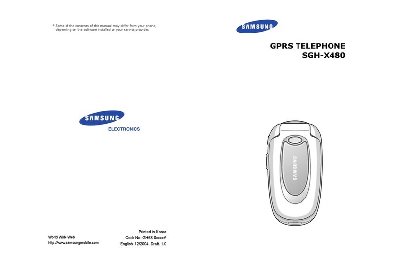 Samsung SGH-X480 User manual