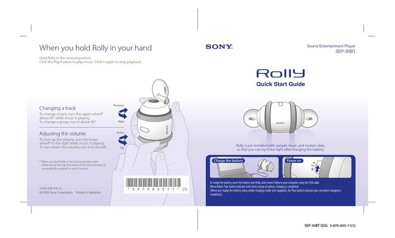 Sony SEP-30BT - Rolly™ Sound Entertainment... User manual