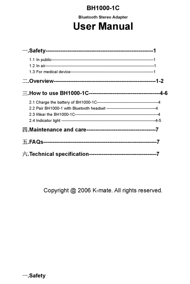 K-Mate BH1000-1C user manual