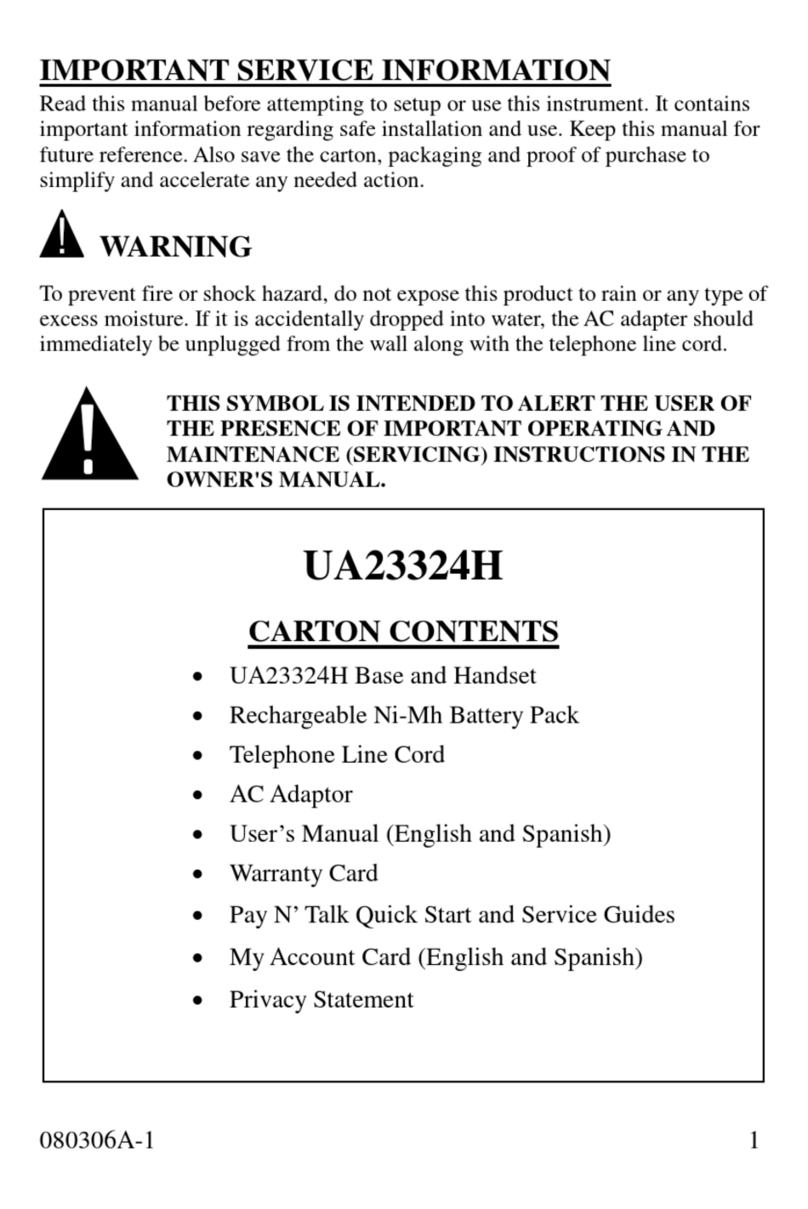 American Telecom UA23324H owner's manual