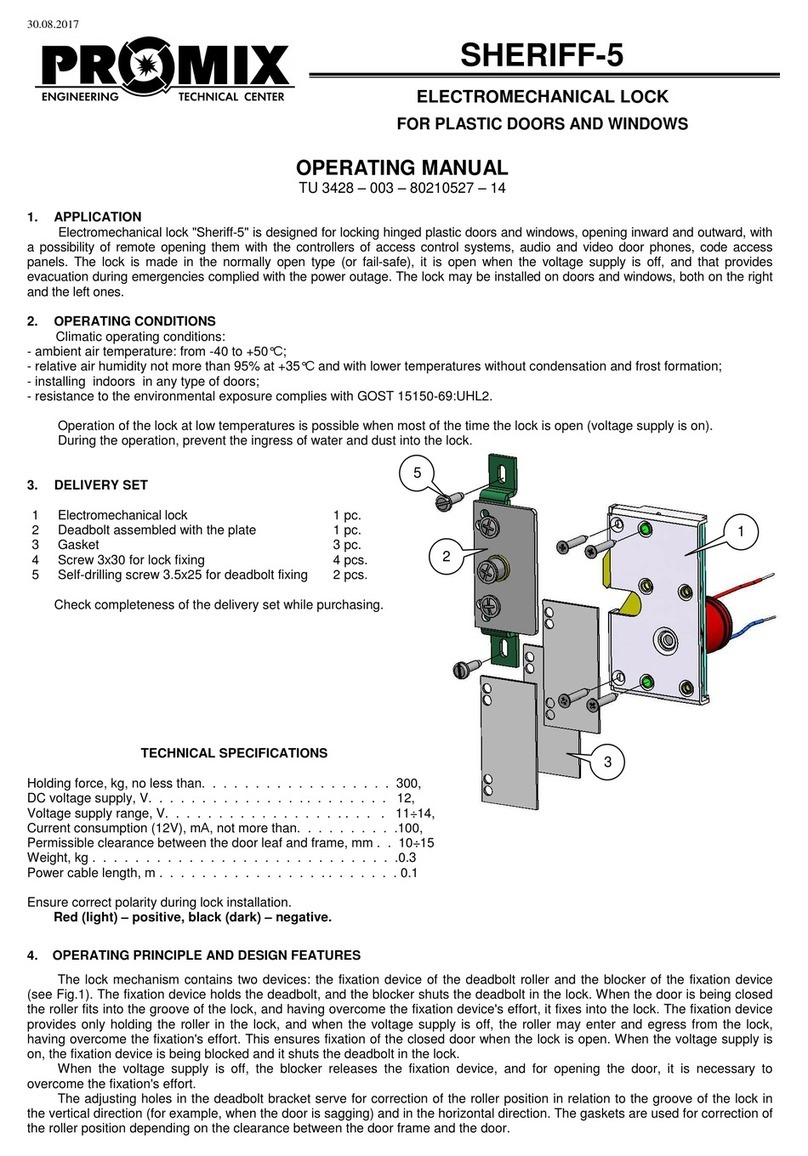 PROMIX SHERIFF-5 operating manual
