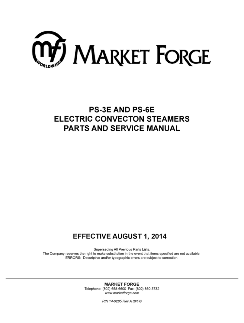 Market Forge Industries Premier PS-3E Parts and service manual