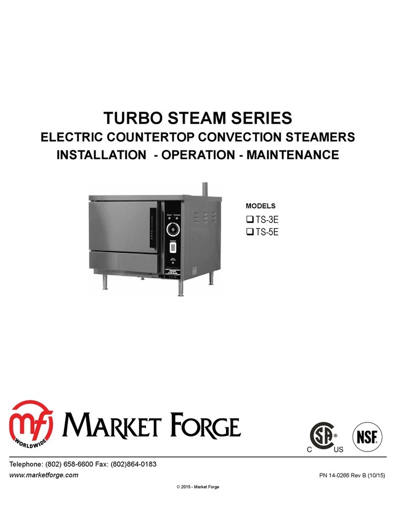 Market Forge Industries TURBO STEAM SERIES Installation operation & maintenance