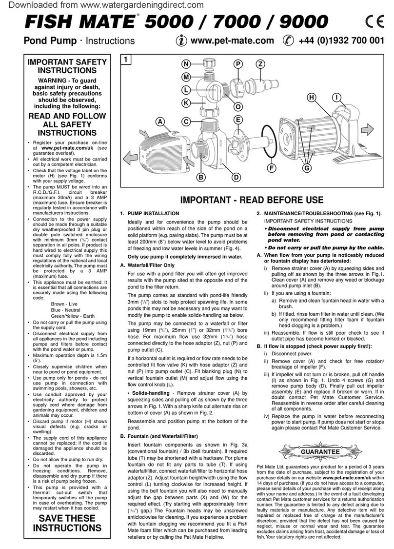 Petmate FISH MATE 5000 instructions