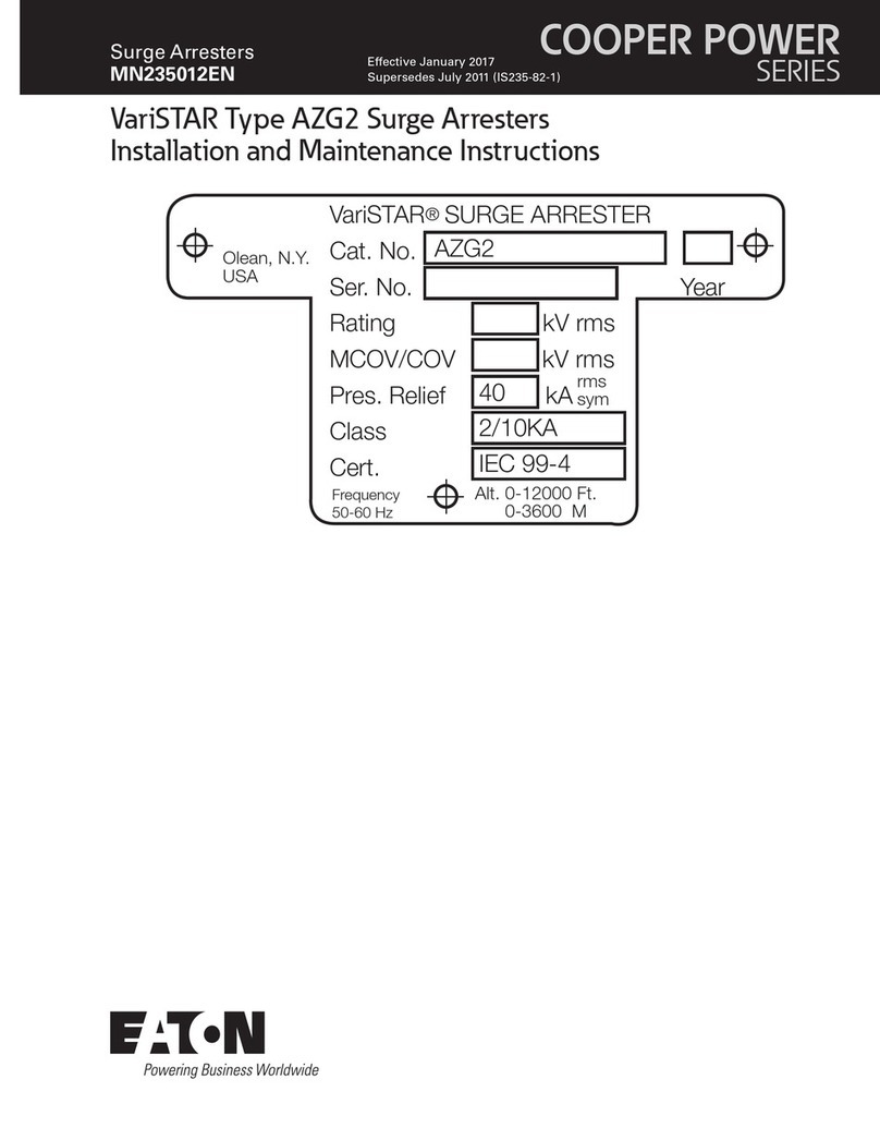 Eaton COOPER POWER SERIES Installation and maintenance instructions