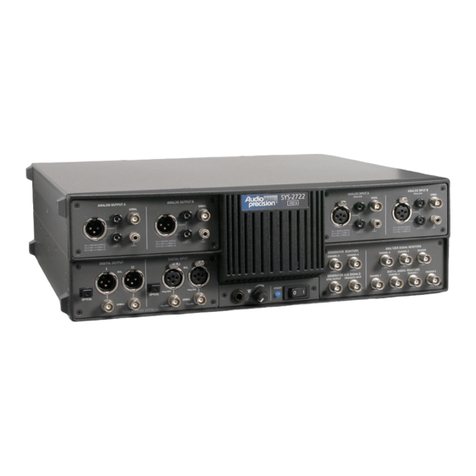 Audio Precision 2700 Series User manual