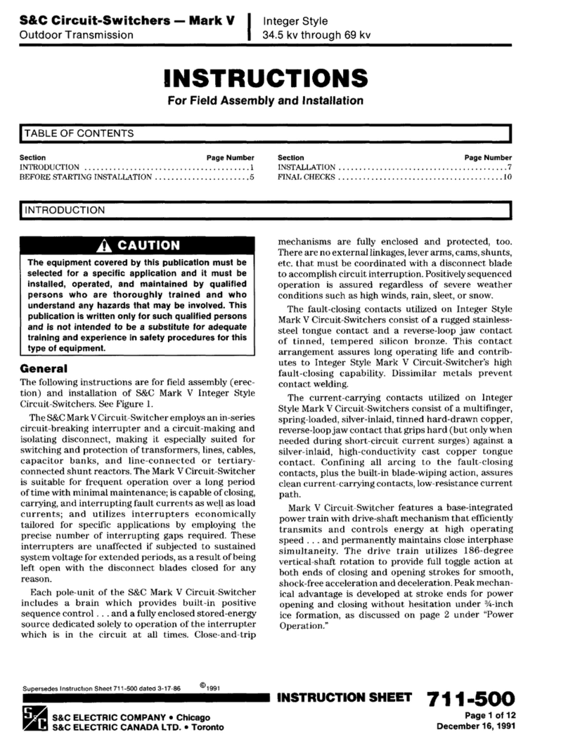 S&C Mark V Instruction manual