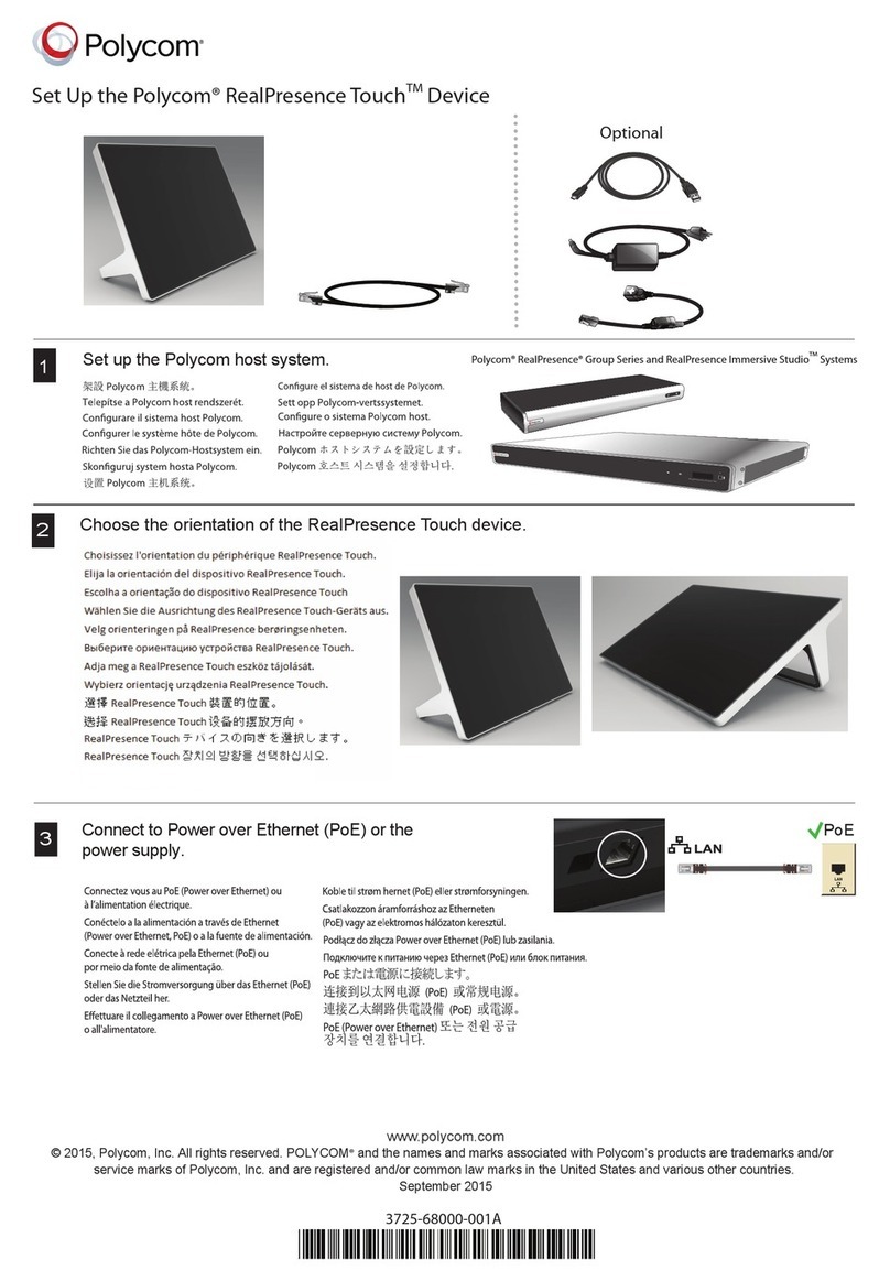 Polycom RealPresence Touch Setup