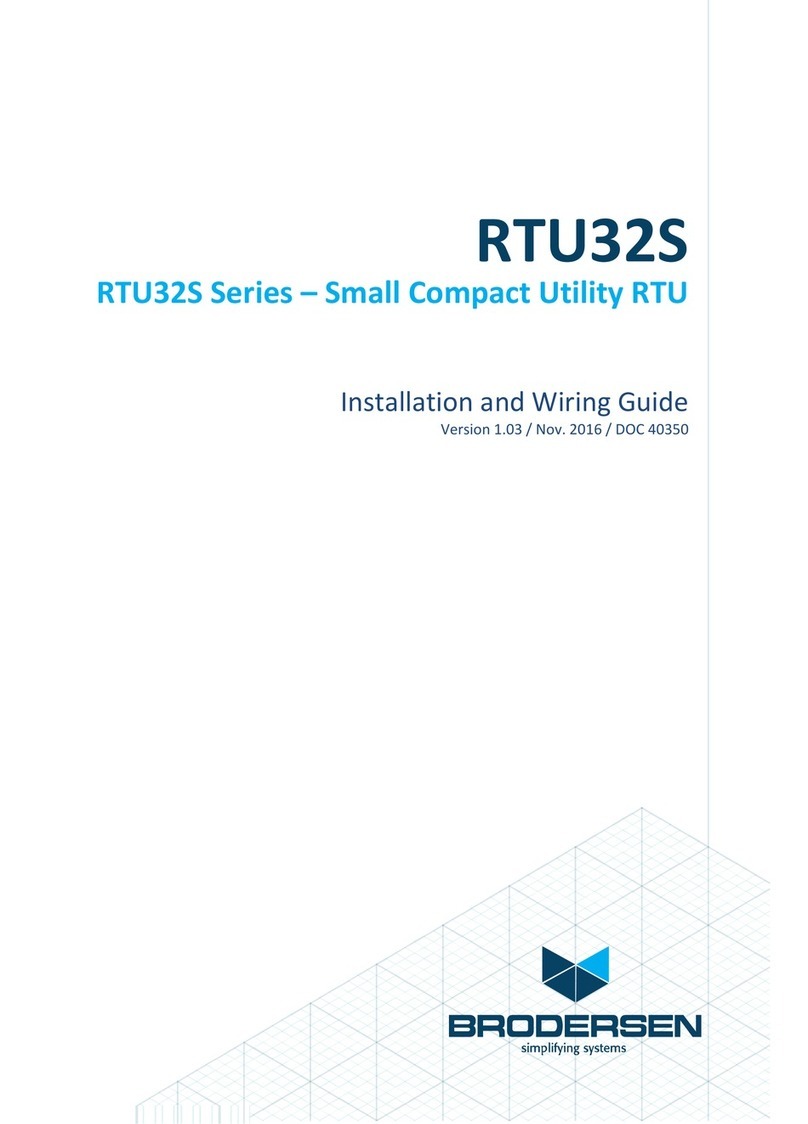 Brodersen RTU32S Series Installation and wiring guide Brodersen RTU32S Series Installation and wiring guide